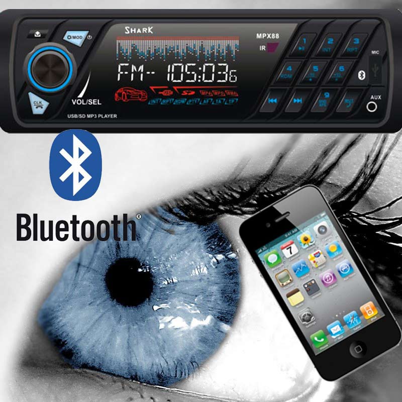 BLUETOOTH MP3 AUTORADIO USB SD HD ISO Freisprecheinrichtung IPHONE kompatibel - Bild 1 von 1
